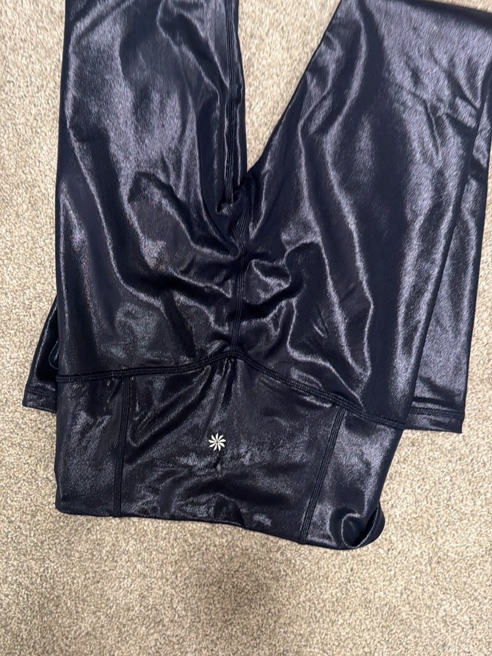 Athleta Shiny Black High-Rise Leggings